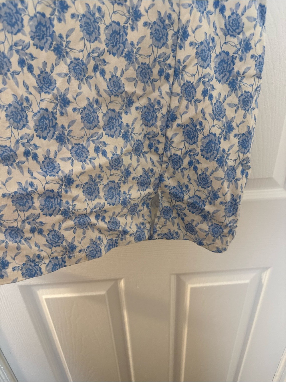 Trixxi Blue and White Floral Tie-Shoulder Mini Dress - Picture 4 of 7